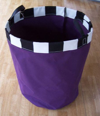 Purple with Striped Rim - Laundry Bag